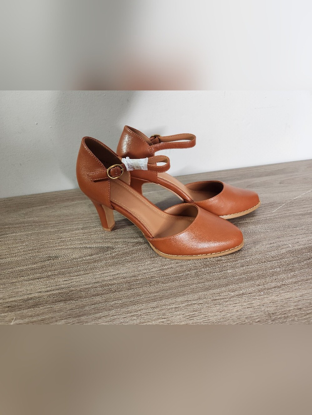 IDIFU D'Orsay Dress Closed Pointed Toe Ankle Strap Pump Heels